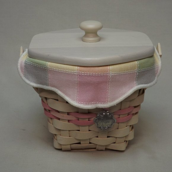 Longaberger 2001 Horizon of Hope /A.C.S. Basket Combo Complete with Lid - Picture 5 of 16